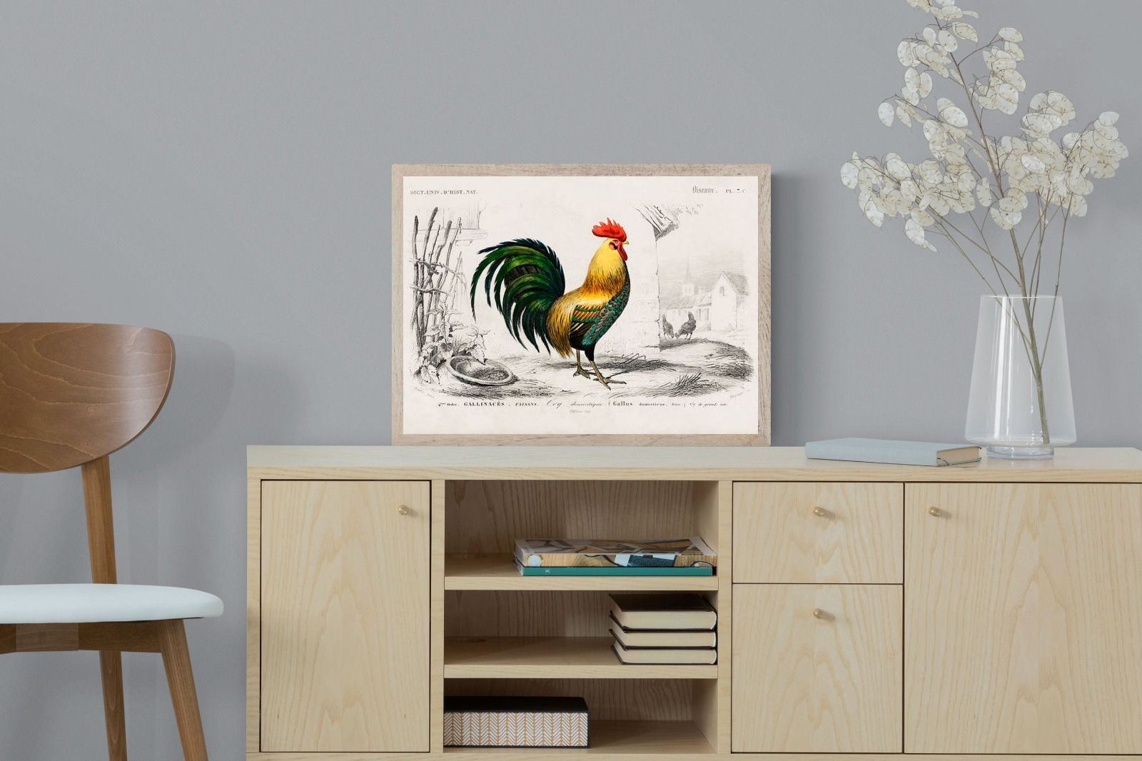 Pixalot Vintage Cockerel Illustration