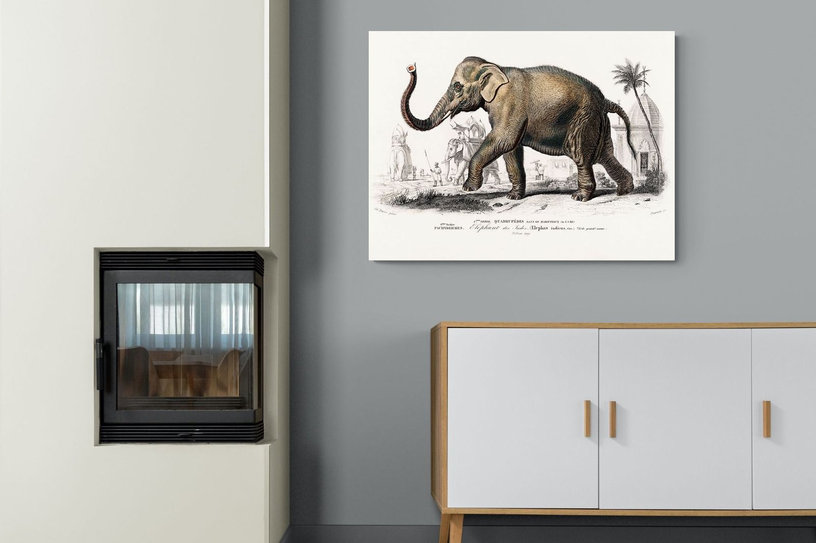 Pixalot Vintage Elephant Illustration