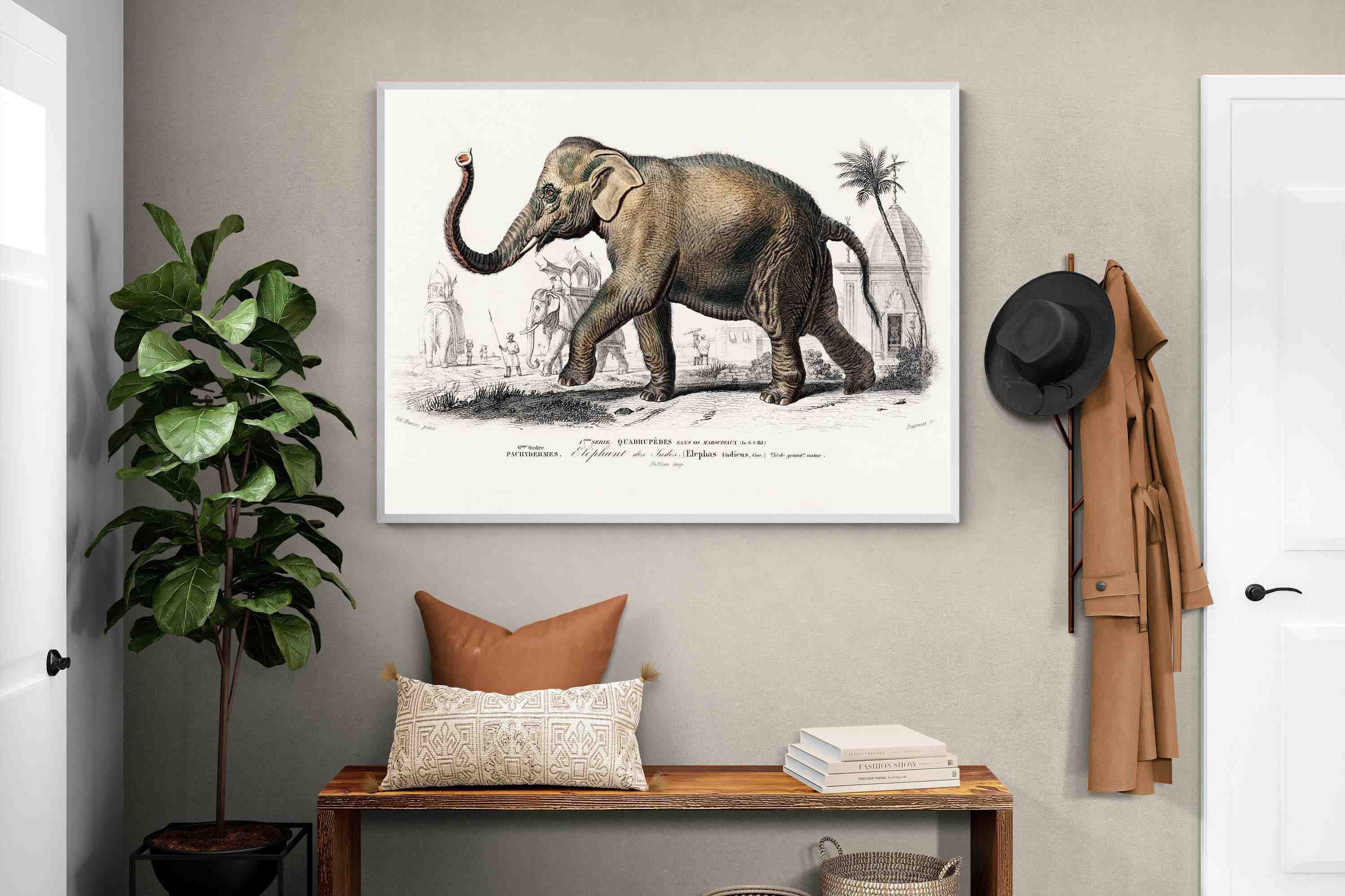 Pixalot Vintage Elephant Illustration