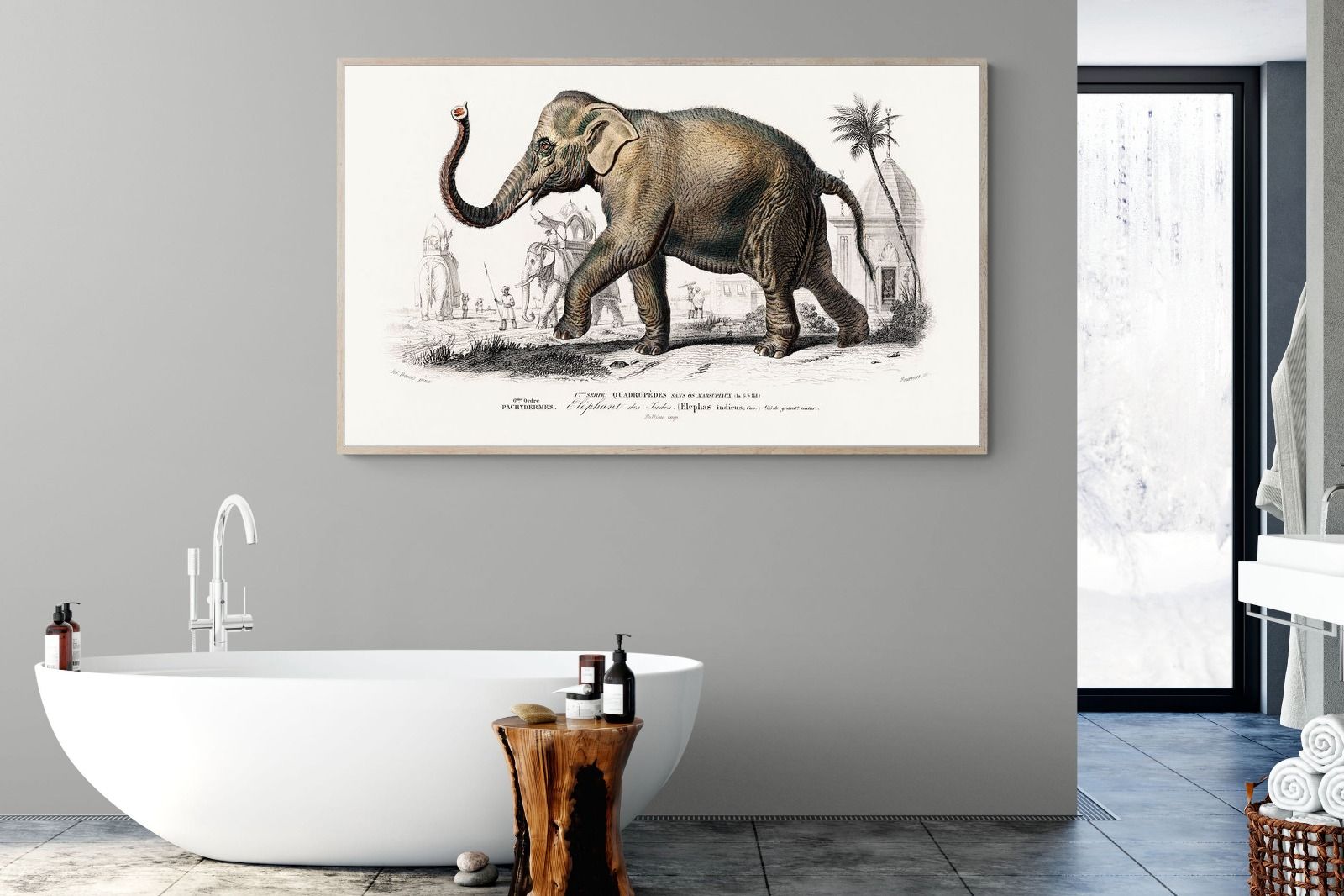 Pixalot Vintage Elephant Illustration