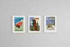 Vintage Travel Posters Set-Wall_Art-45 x 60cm (x3)-Mounted Canvas-Wood-Pixalot