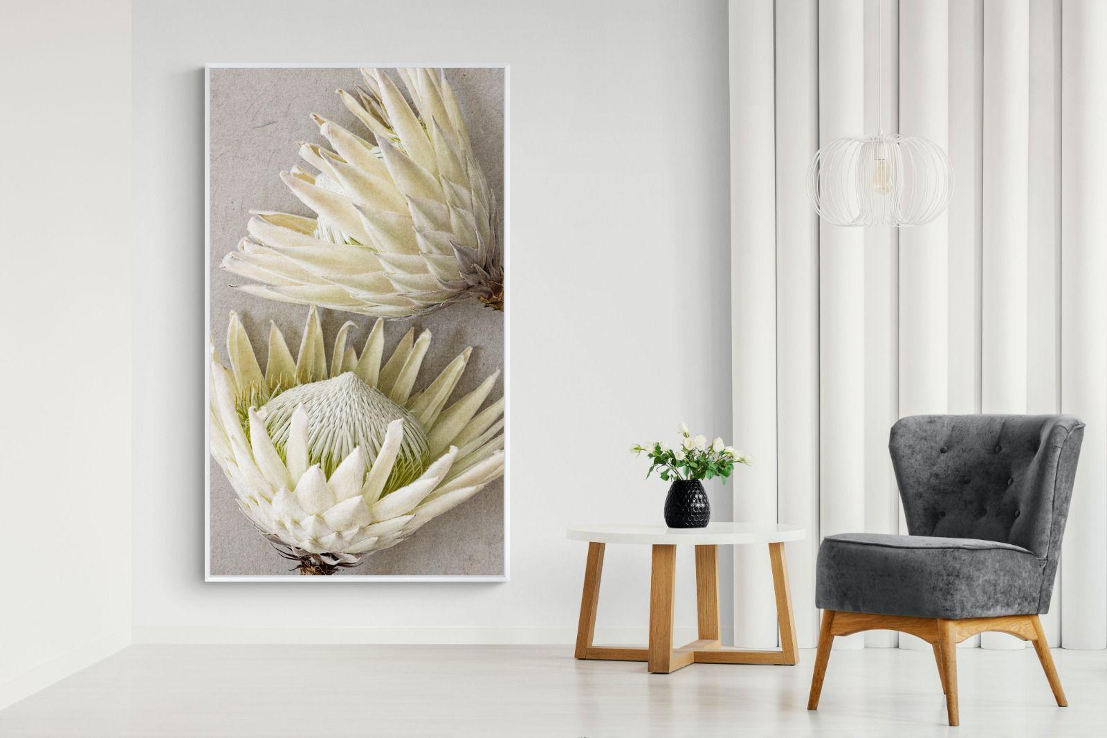 Pixalot White King Protea Pair