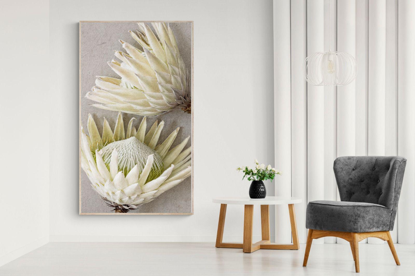 Pixalot White King Protea Pair