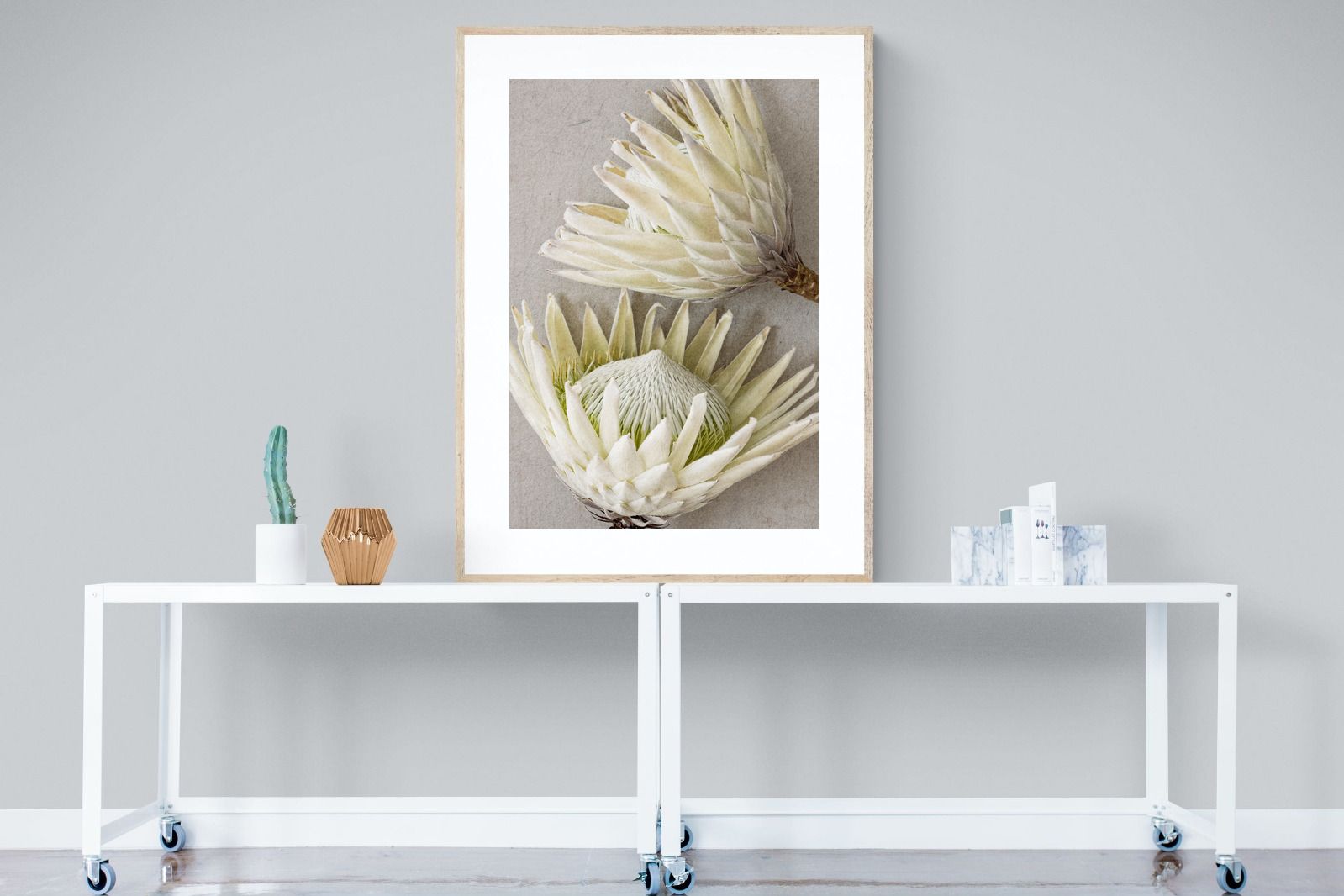 Pixalot White King Protea Pair