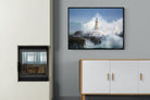 Wild Sea-Wall_Art-100 x 75cm-Mounted Canvas-Black-Pixalot