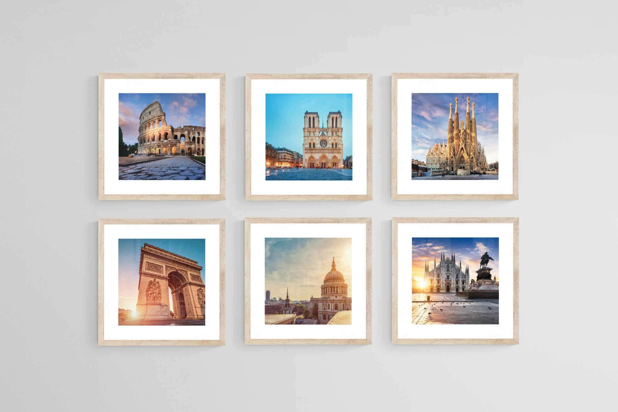 Wonderlust Set-Wall_Art-30 x 30cm (x6)-Framed Print-Wood-Pixalot