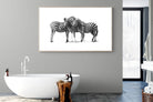 Zebra Trio-Wall_Art-180 x 110cm-Mounted Canvas-Wood-Pixalot
