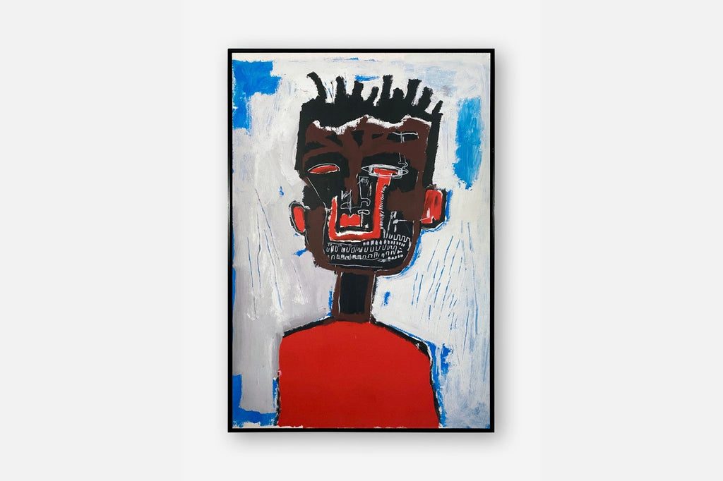 Basquiat Self-Portrait | SALE-Wall_Art-120 x 180cm-Mounted Canvas-Black-Pixalot