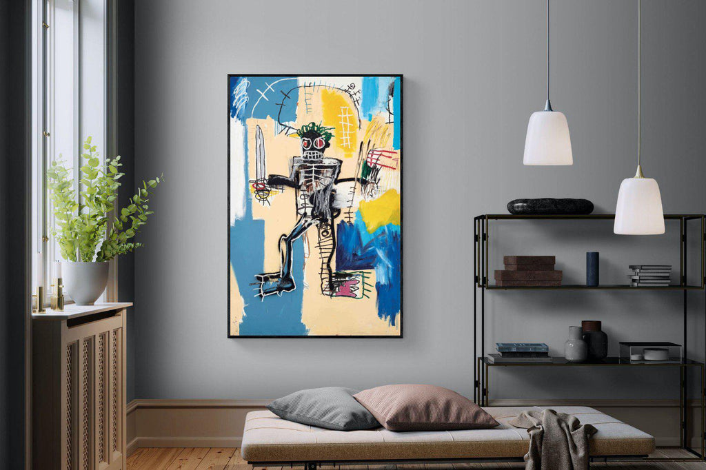 Basquiat Warrior | SALE-Wall_Art-120 x 180cm-Mounted Canvas-Black-Pixalot