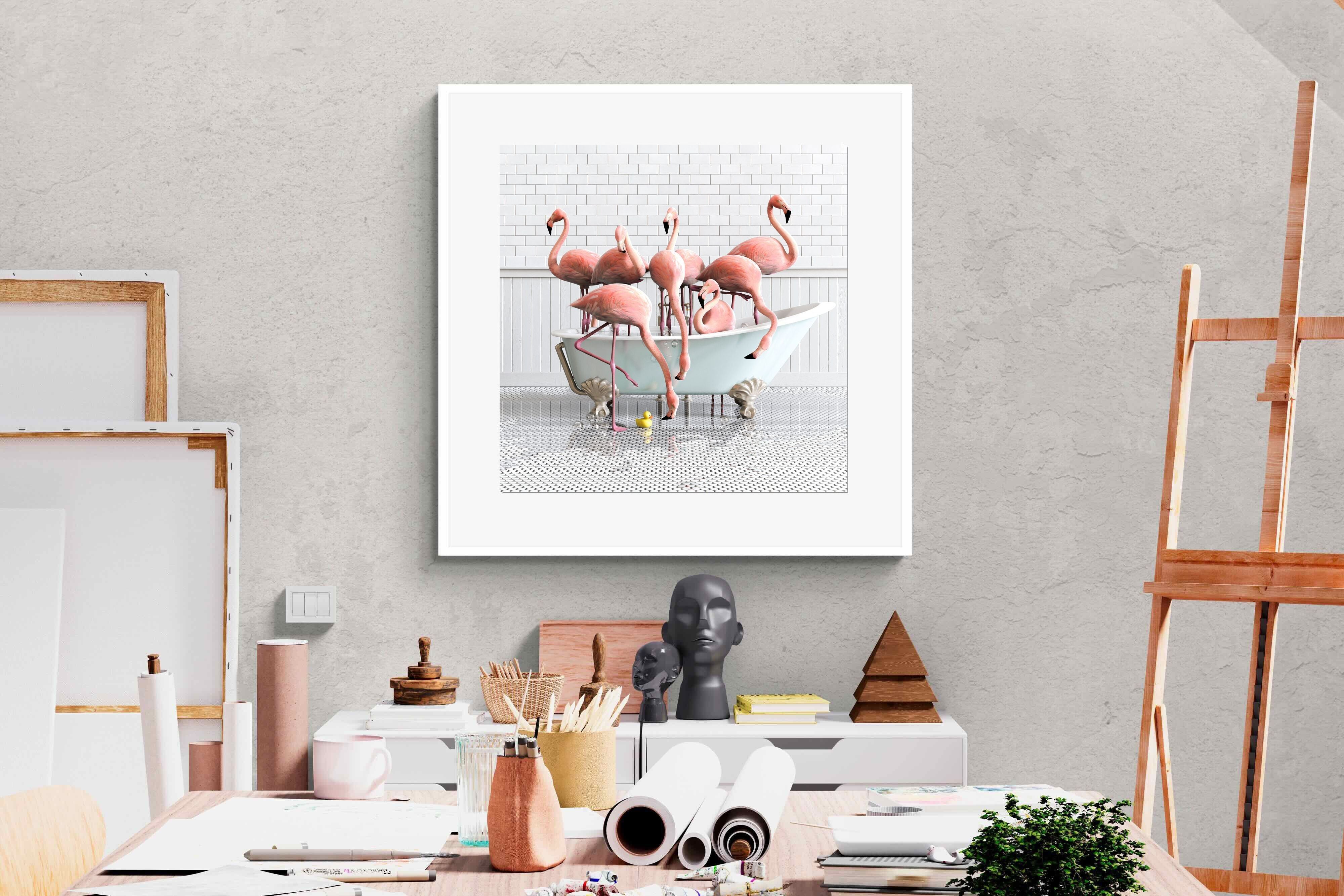 Pixalot Bathtub Flamingos