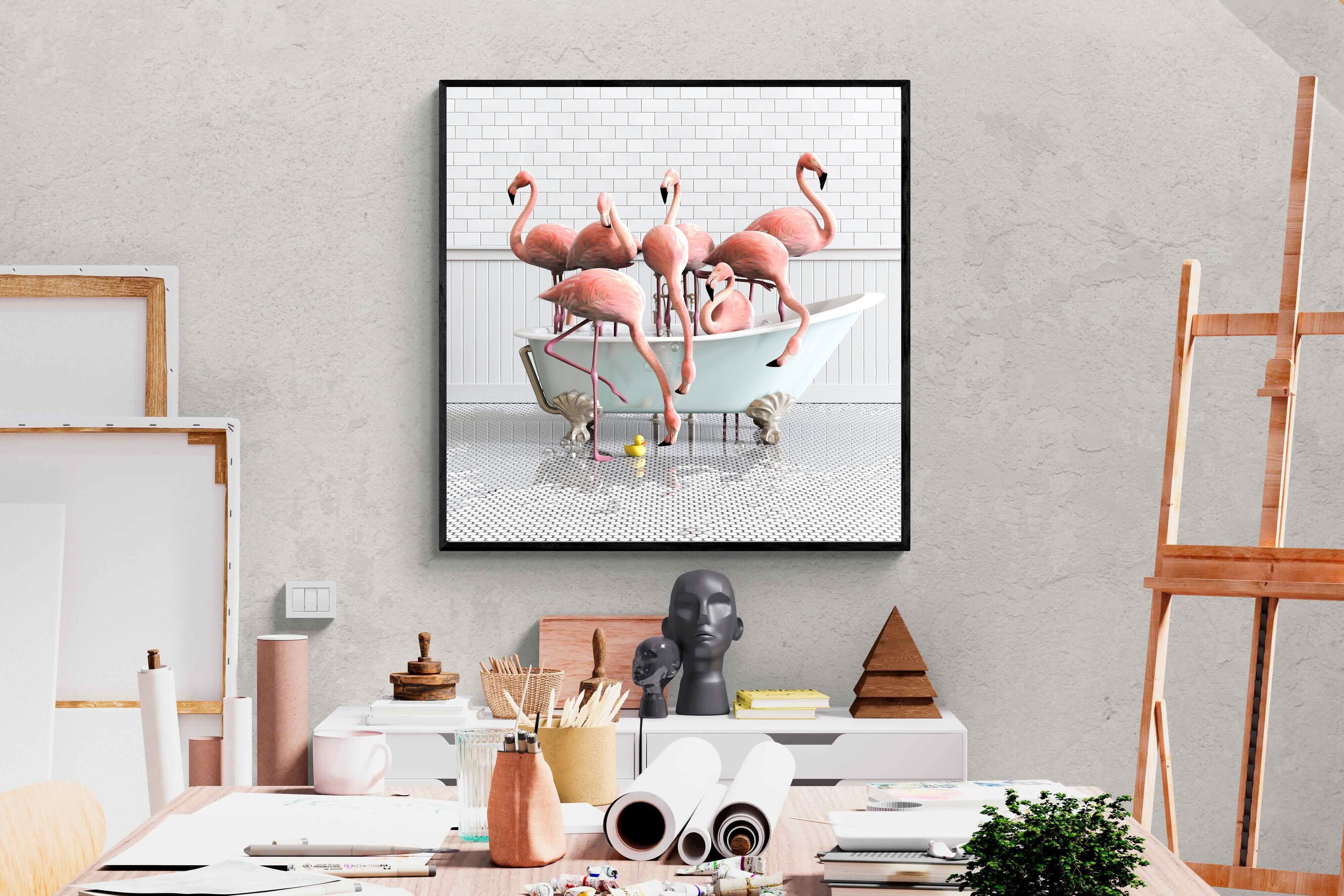 Pixalot Bathtub Flamingos