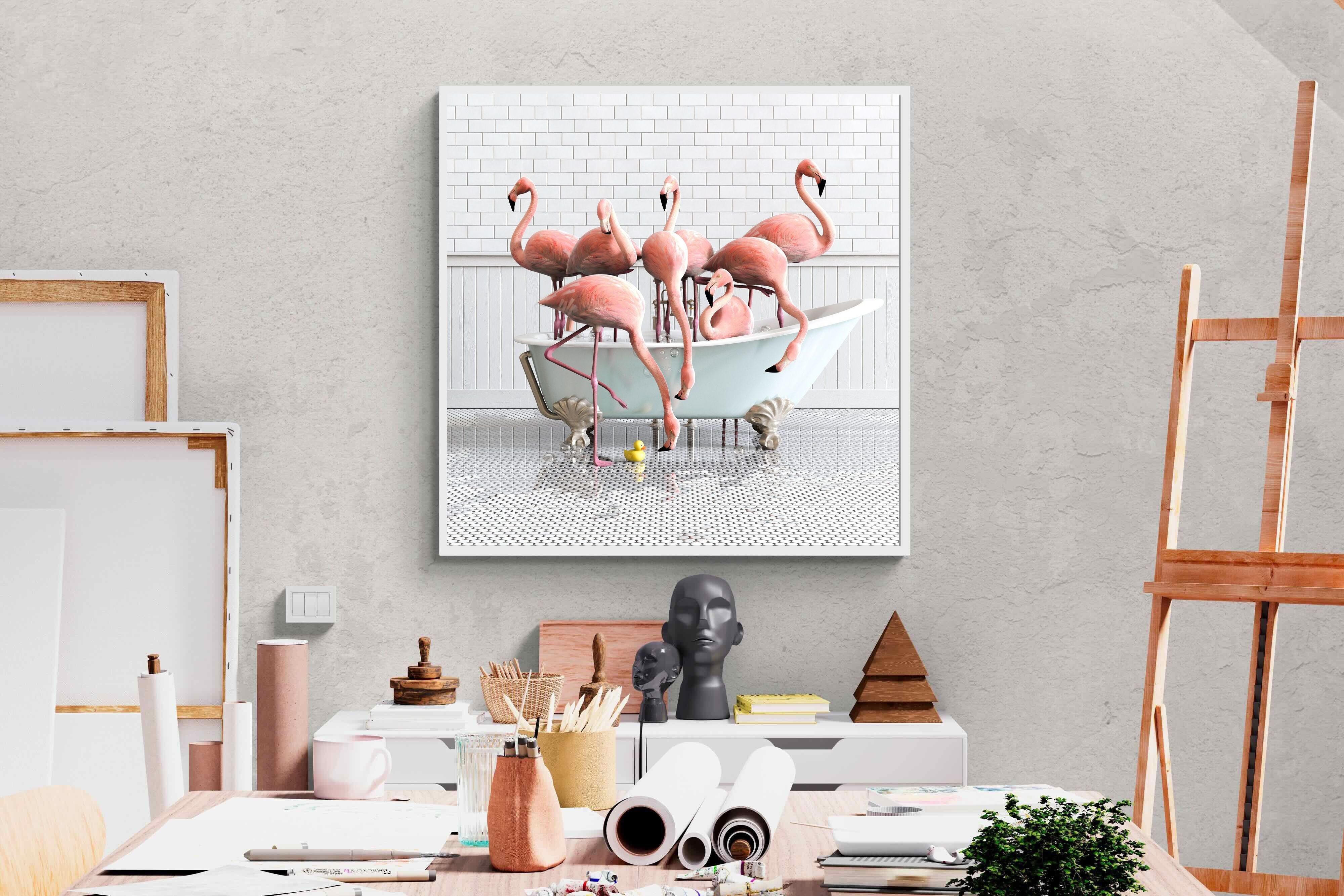 Pixalot Bathtub Flamingos