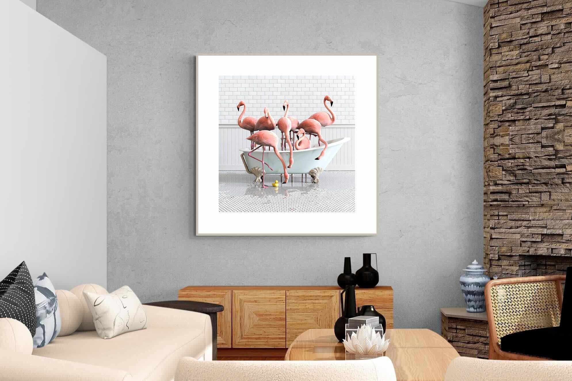 Pixalot Bathtub Flamingos