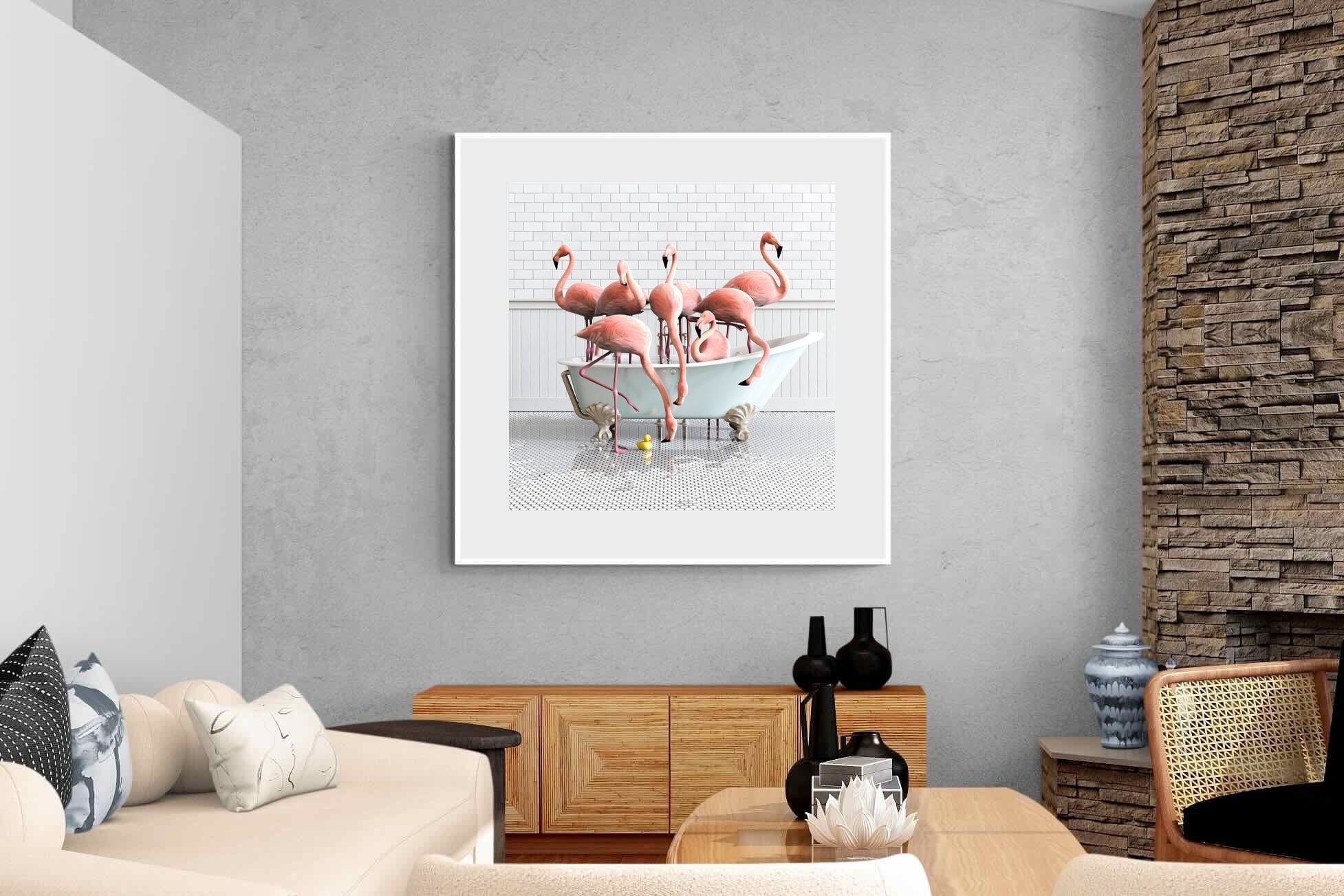 Pixalot Bathtub Flamingos