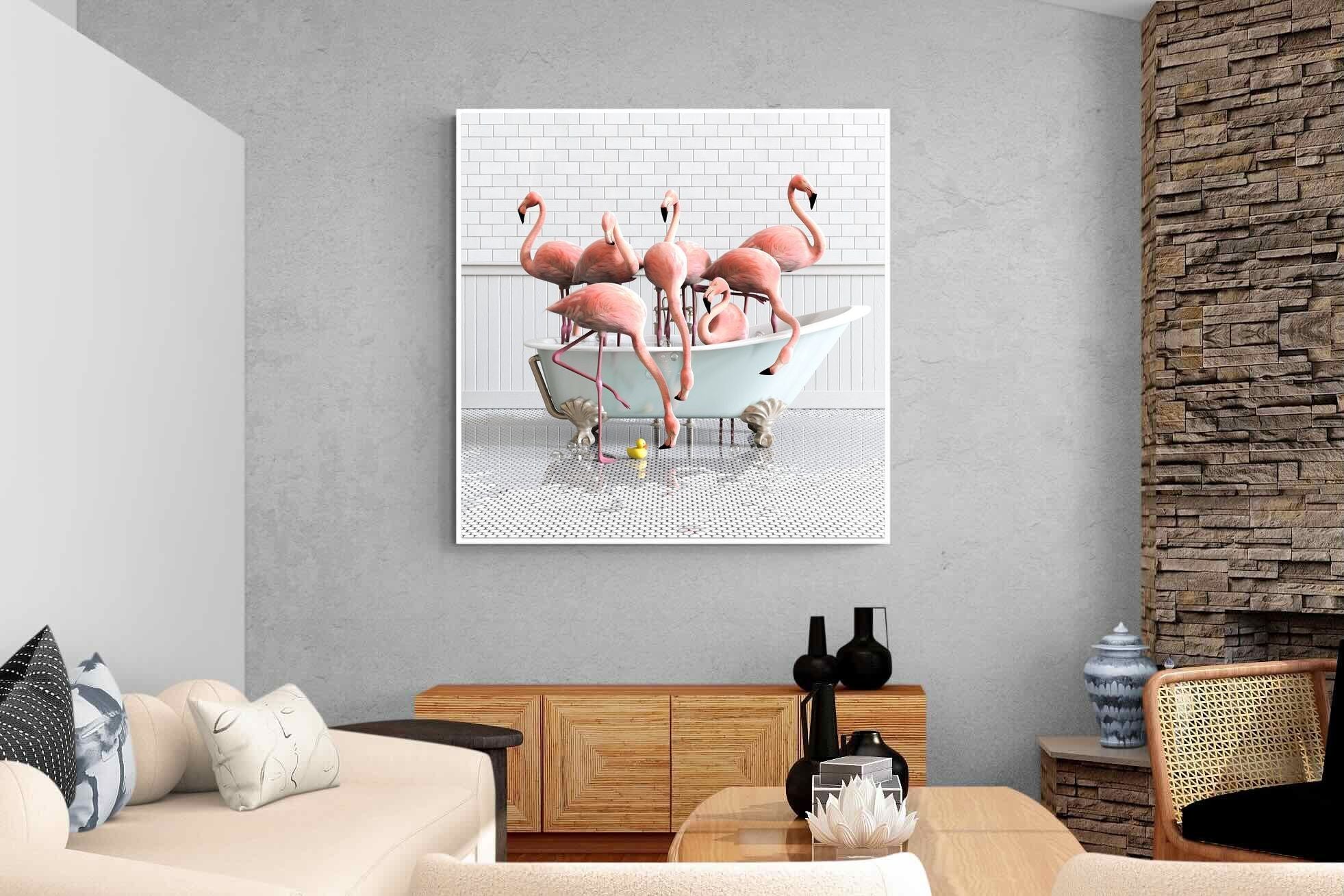 Pixalot Bathtub Flamingos