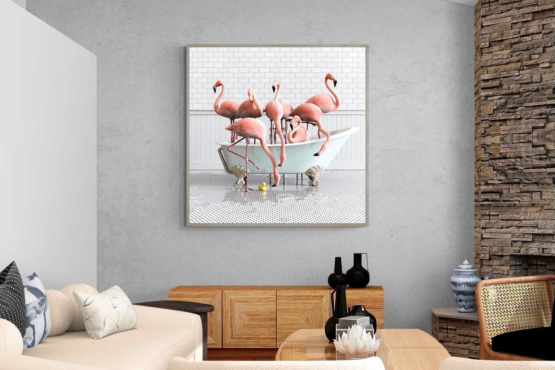 Pixalot Bathtub Flamingos