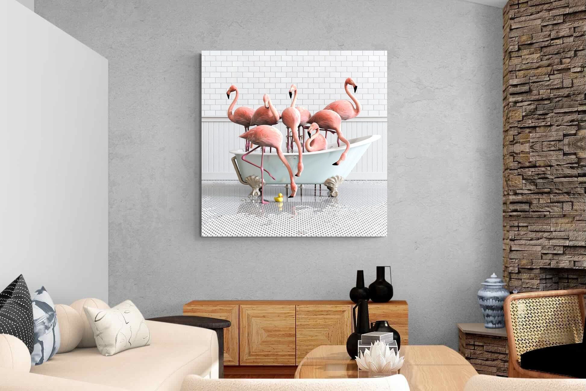 Pixalot Bathtub Flamingos