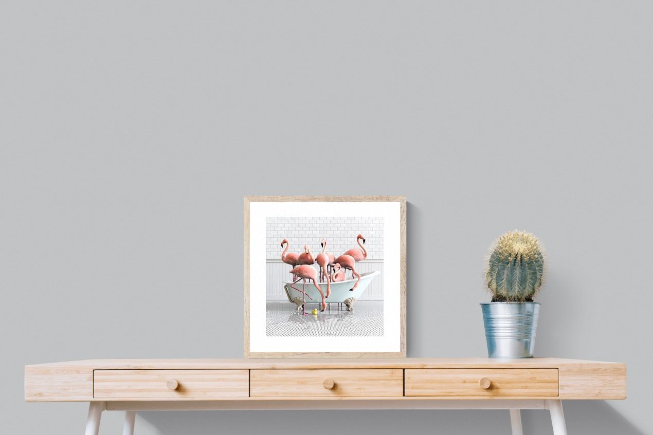 Pixalot Bathtub Flamingos