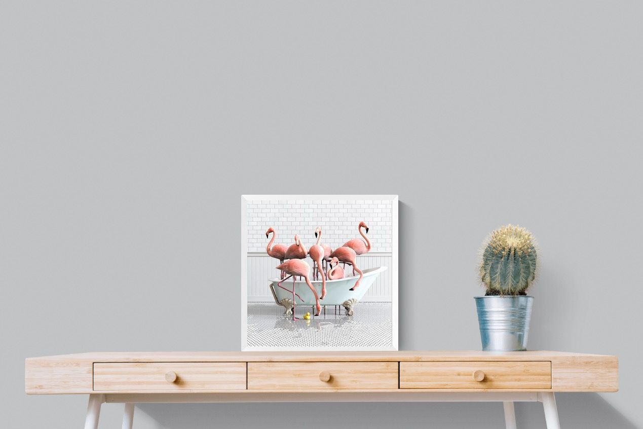 Pixalot Bathtub Flamingos