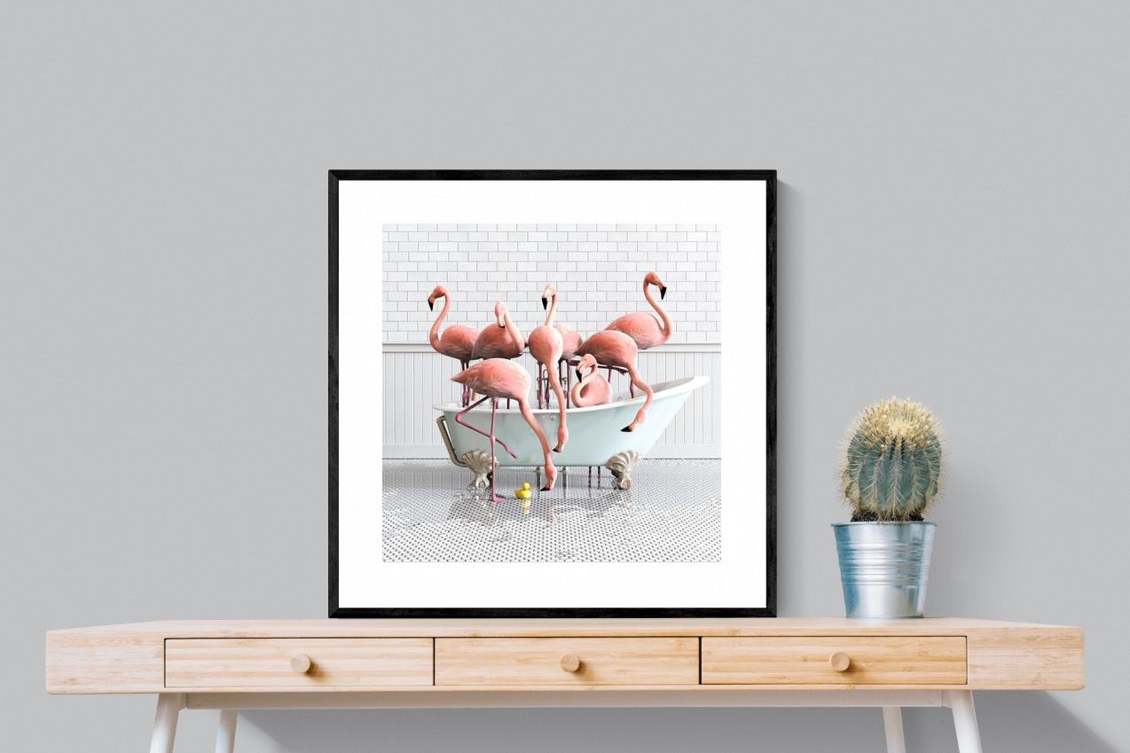 Pixalot Bathtub Flamingos