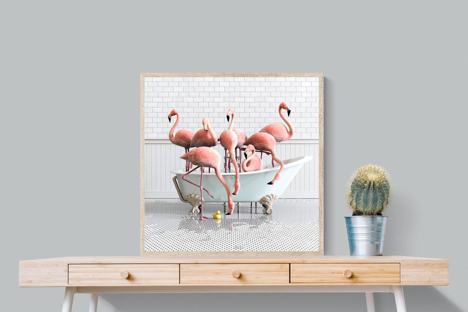 Pixalot Bathtub Flamingos