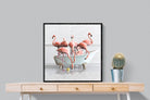 Pixalot Bathtub Flamingos