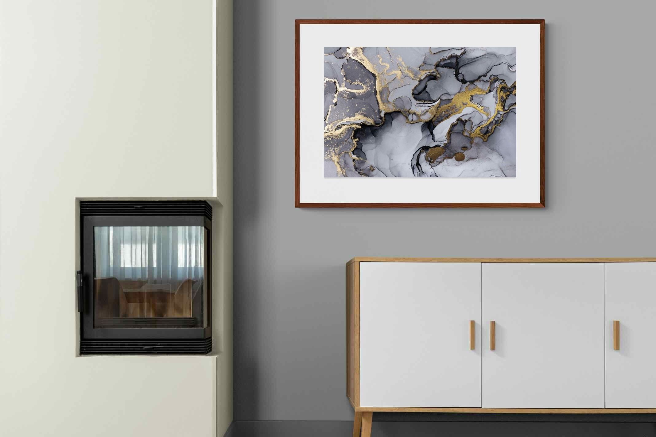 Pixalot ® Black Grey Gold Marble