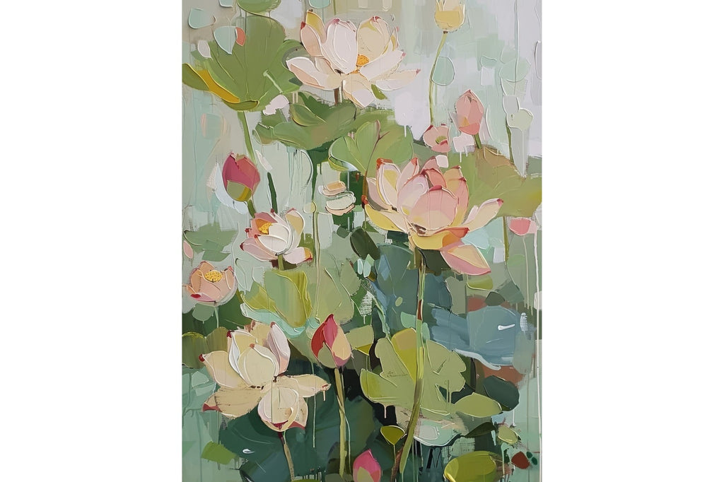 Blooming Lotus Flowers-Wall_Art-Pixalot