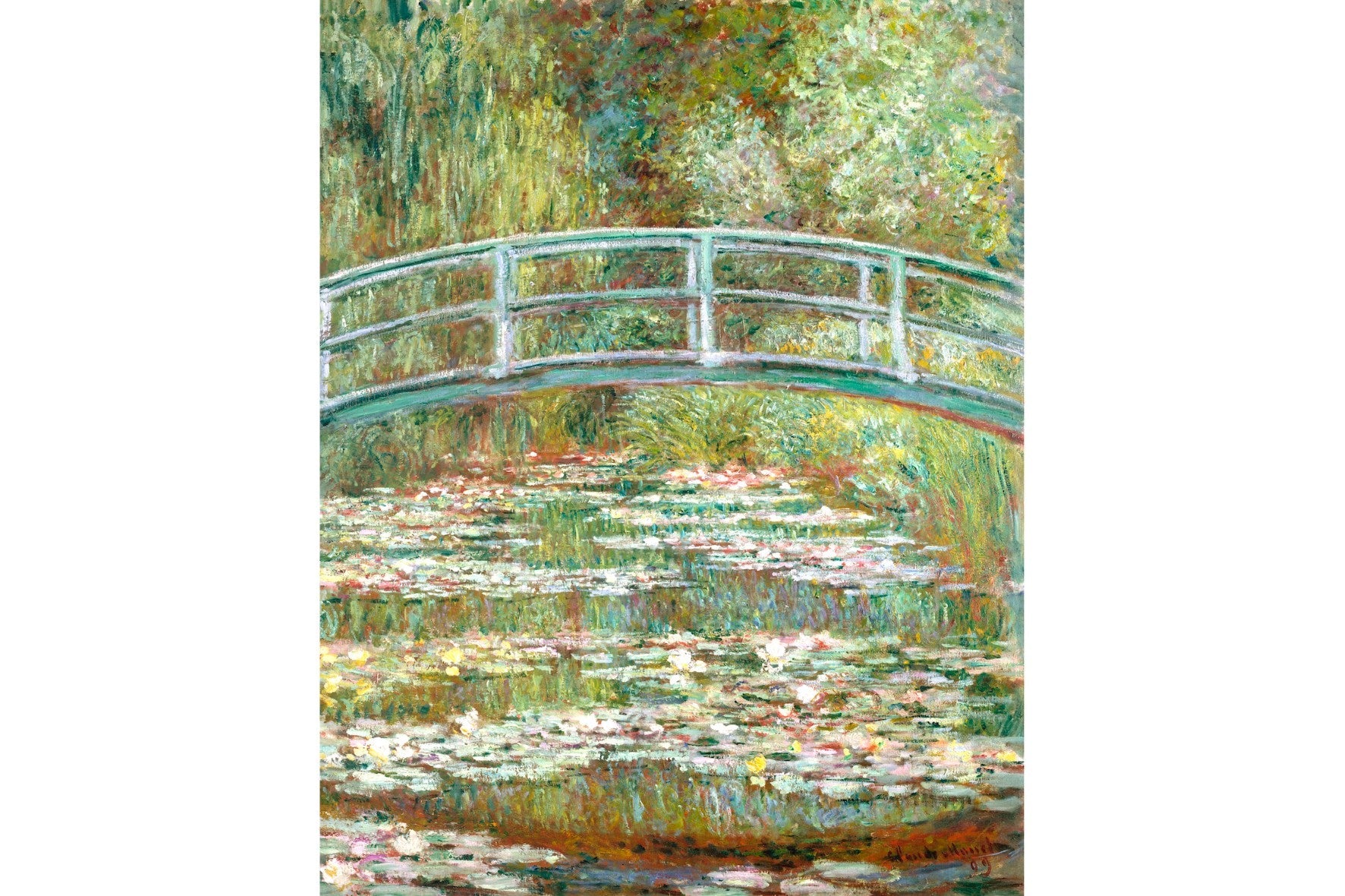 Bridge over a Pond of Water Lilies-Wall_Art-Pixalot