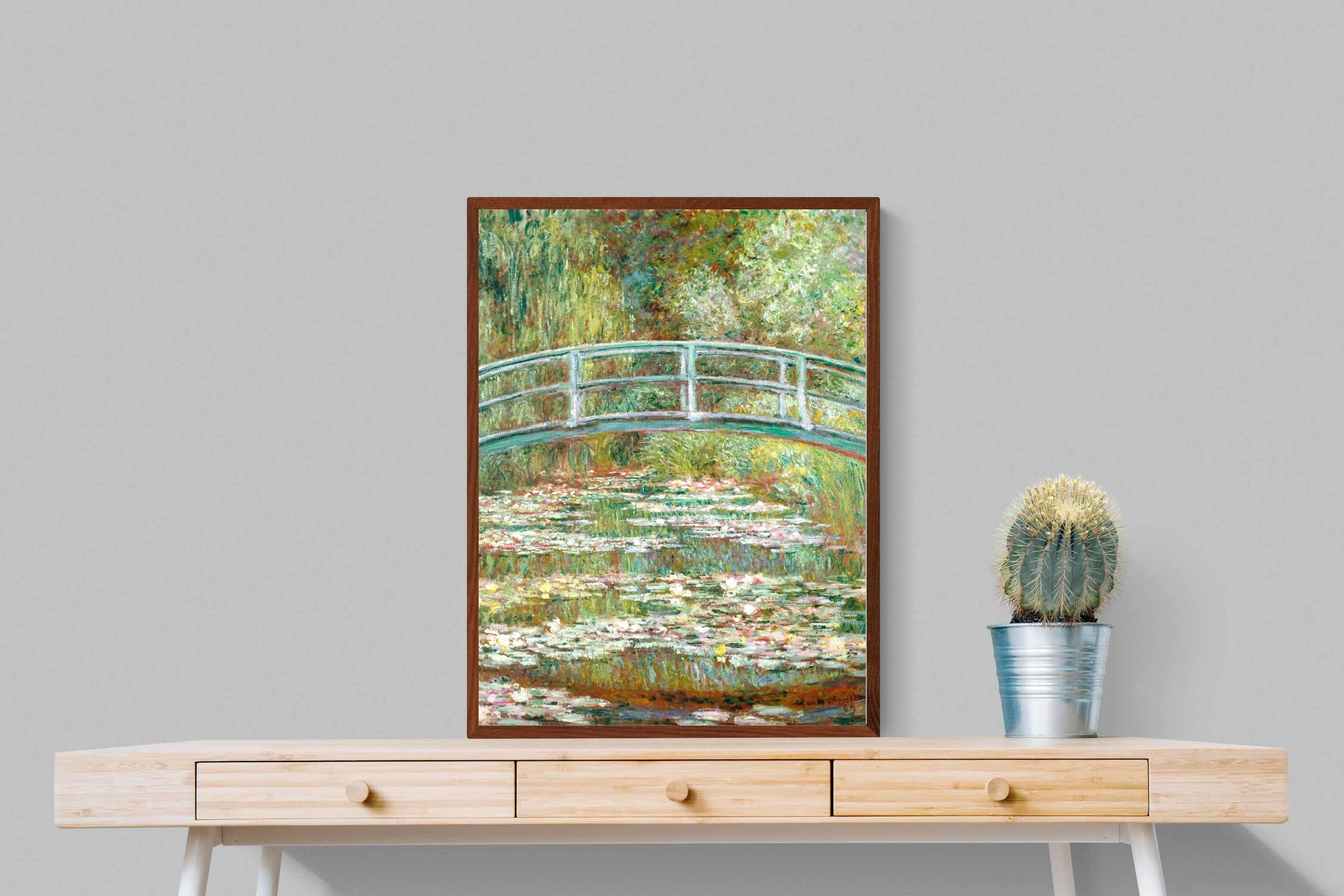 Pixalot Bridge over a Pond of Water Lilies