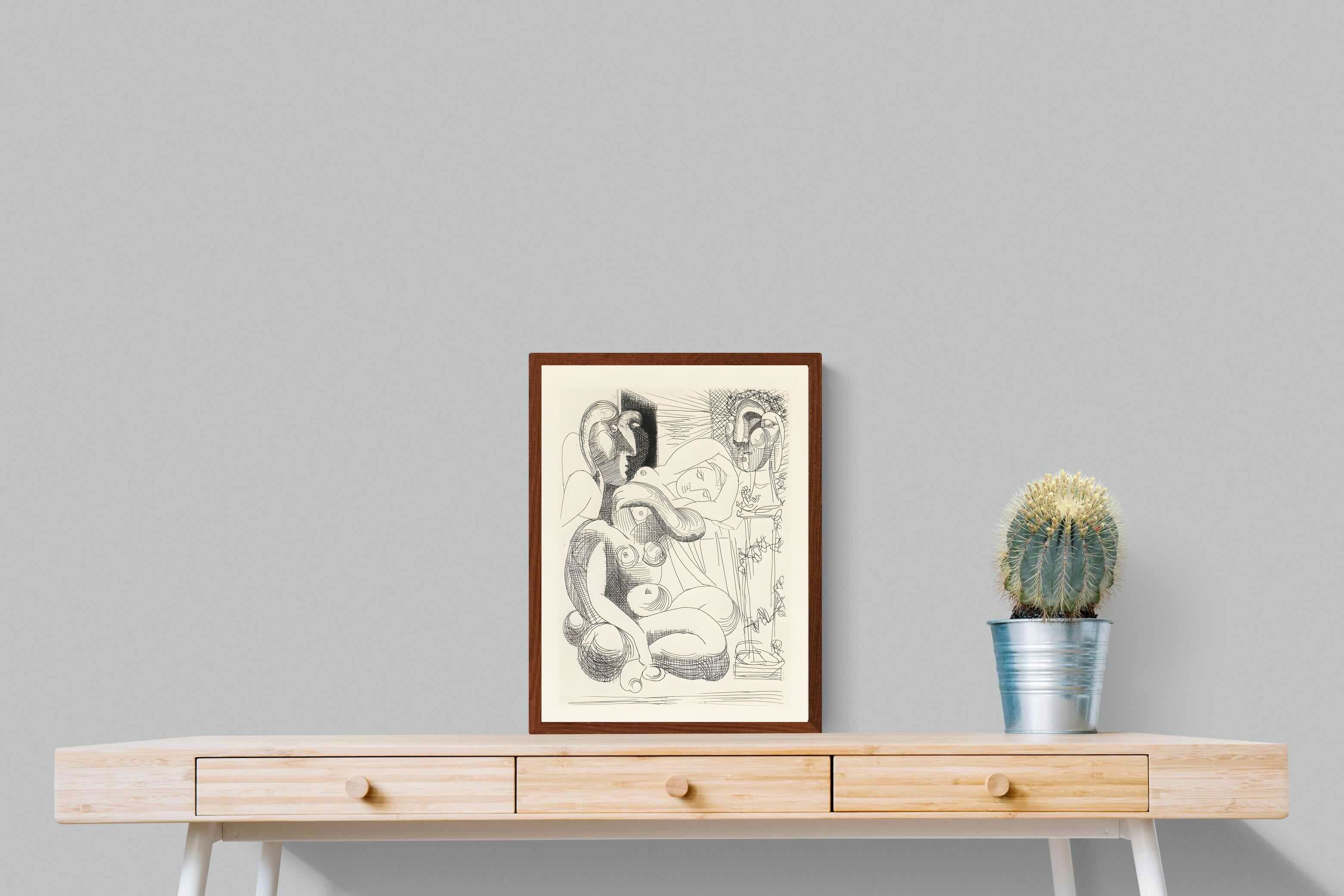 Pixalot Bull, Horse, and Reclining Woman II