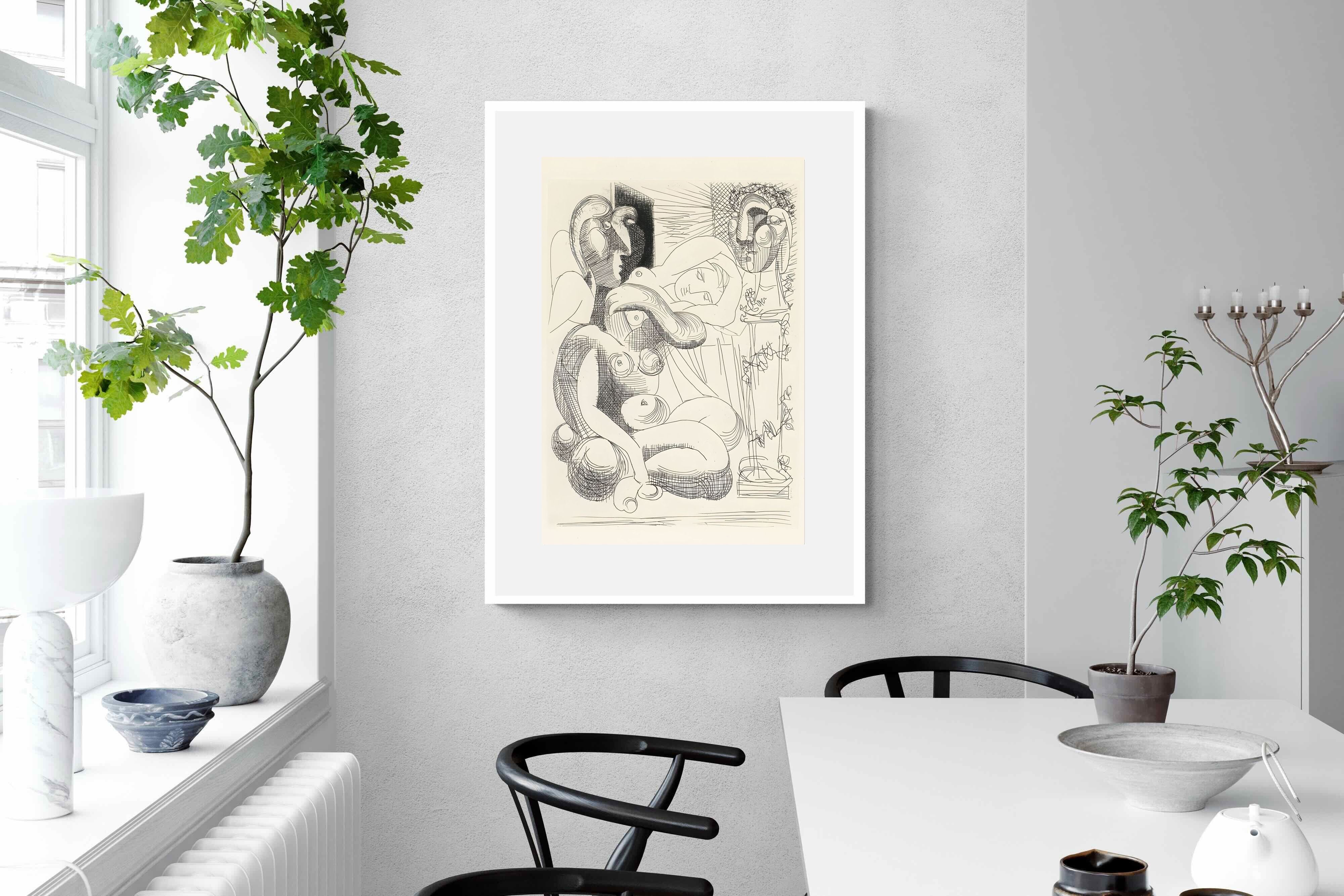 Pixalot Bull, Horse, and Reclining Woman II