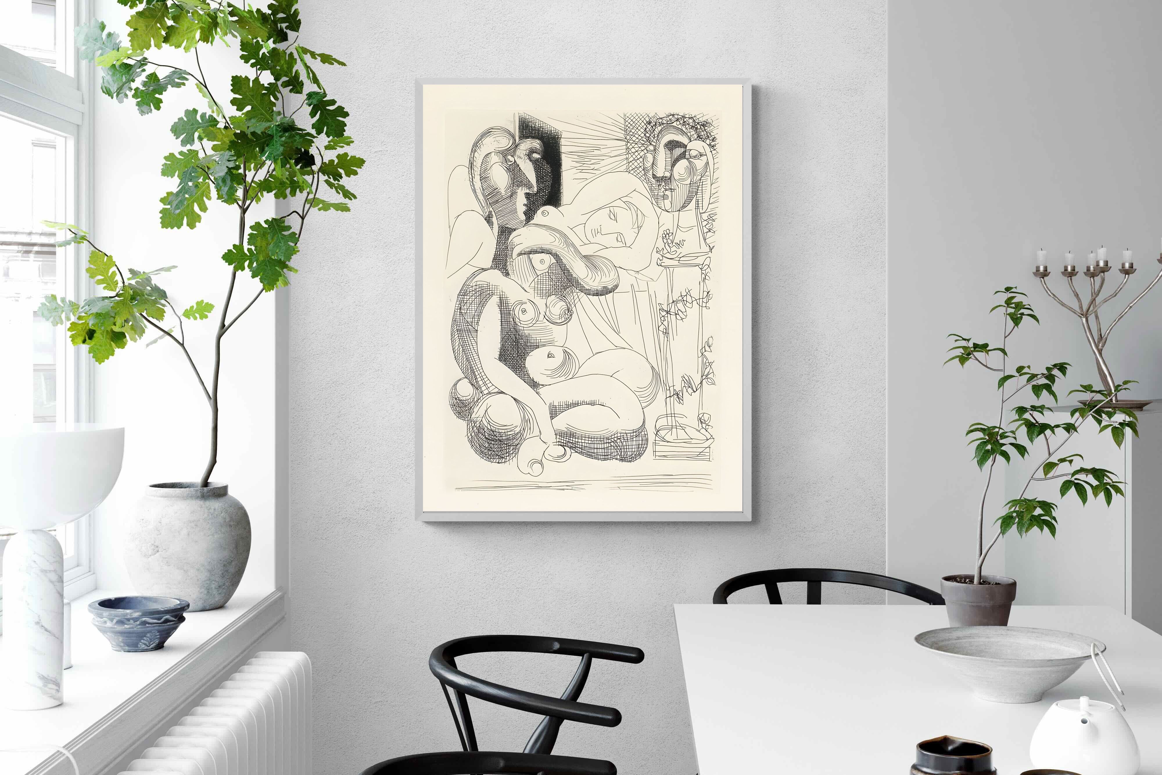 Pixalot Bull, Horse, and Reclining Woman II