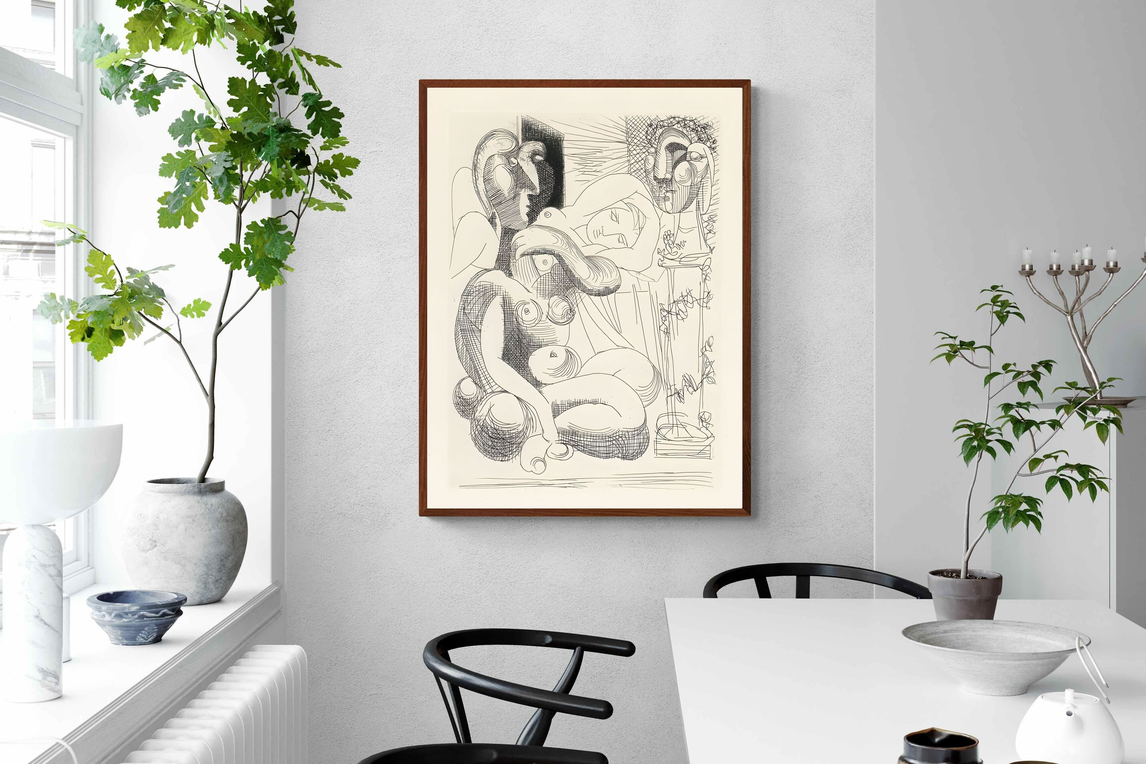 Pixalot Bull, Horse, and Reclining Woman II