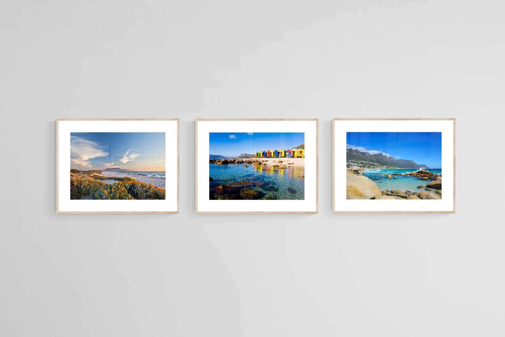 Cape Town Set-Wall_Art-80 x 60cm (x3)-Framed Print-Wood-Pixalot