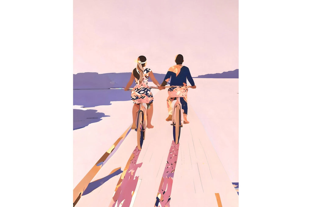 Cycling Couple-Wall_Art-Pixalot