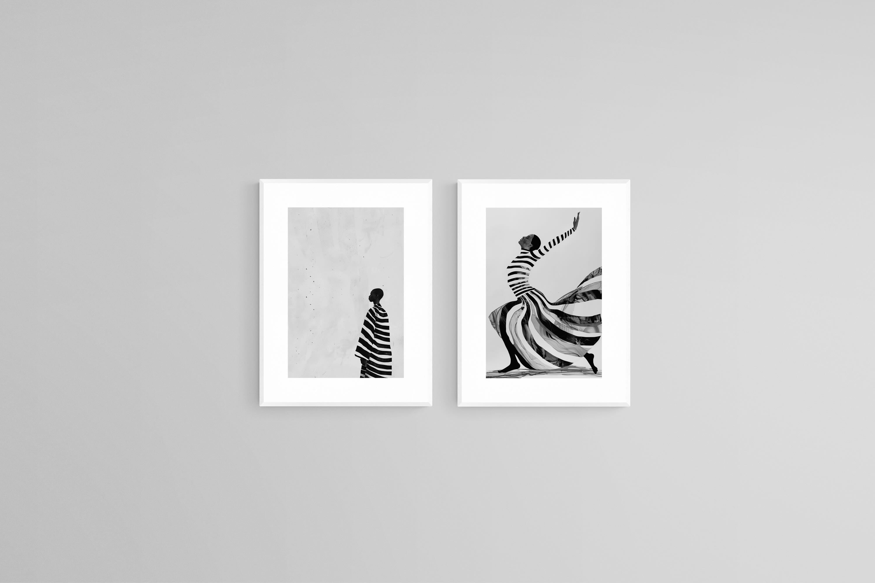 Echoes in Motion Set-Wall_Art-45 x 60cm (x2)-Framed Print-Wood-Pixalot