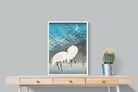 Pixalot Egrets and Reeds in Moonlight