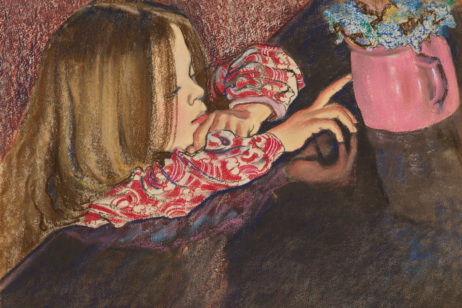 Girl with a Vase of Flowers