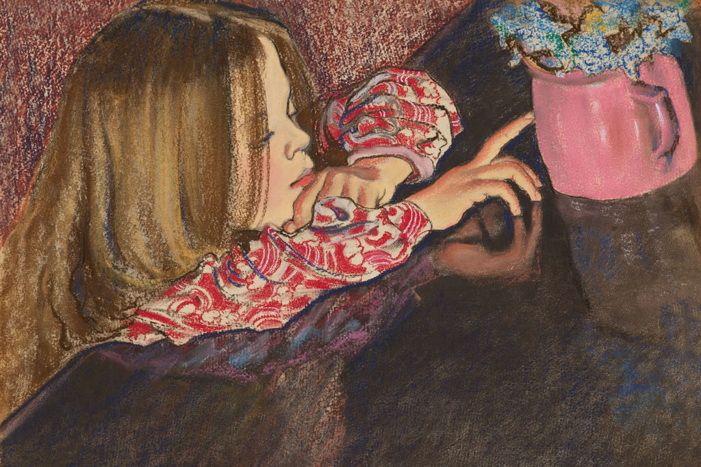 Girl with a Vase of Flowers