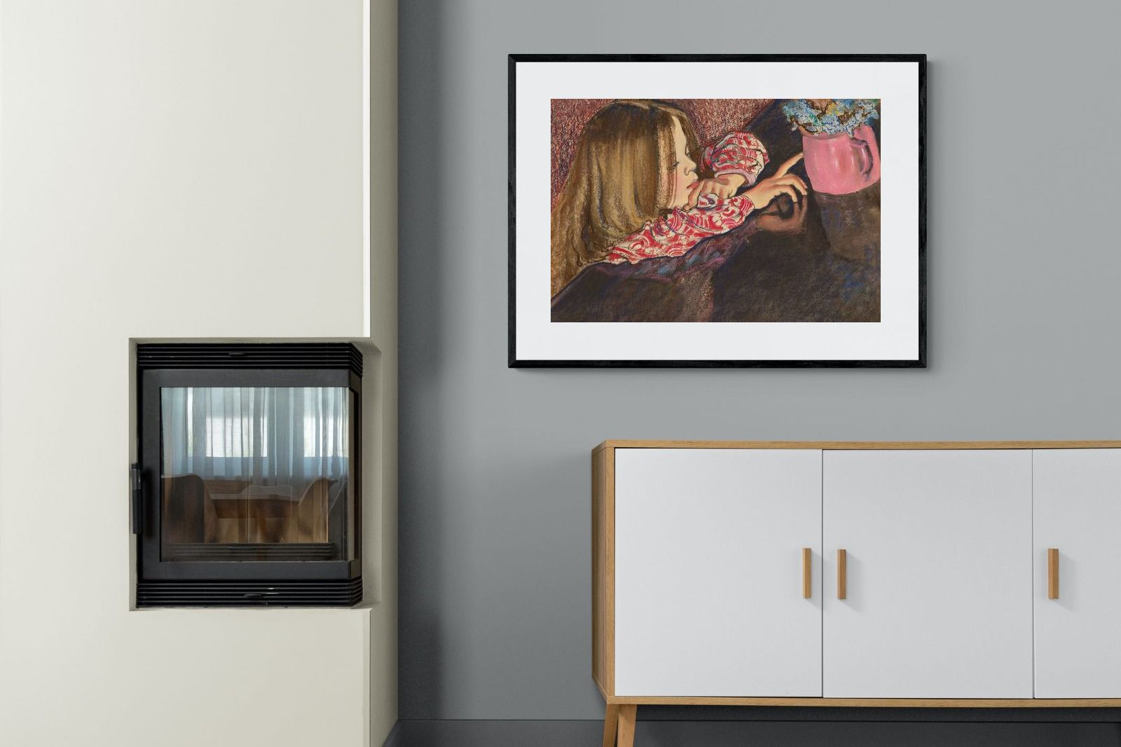 Pixalot Girl with a Vase of Flowers