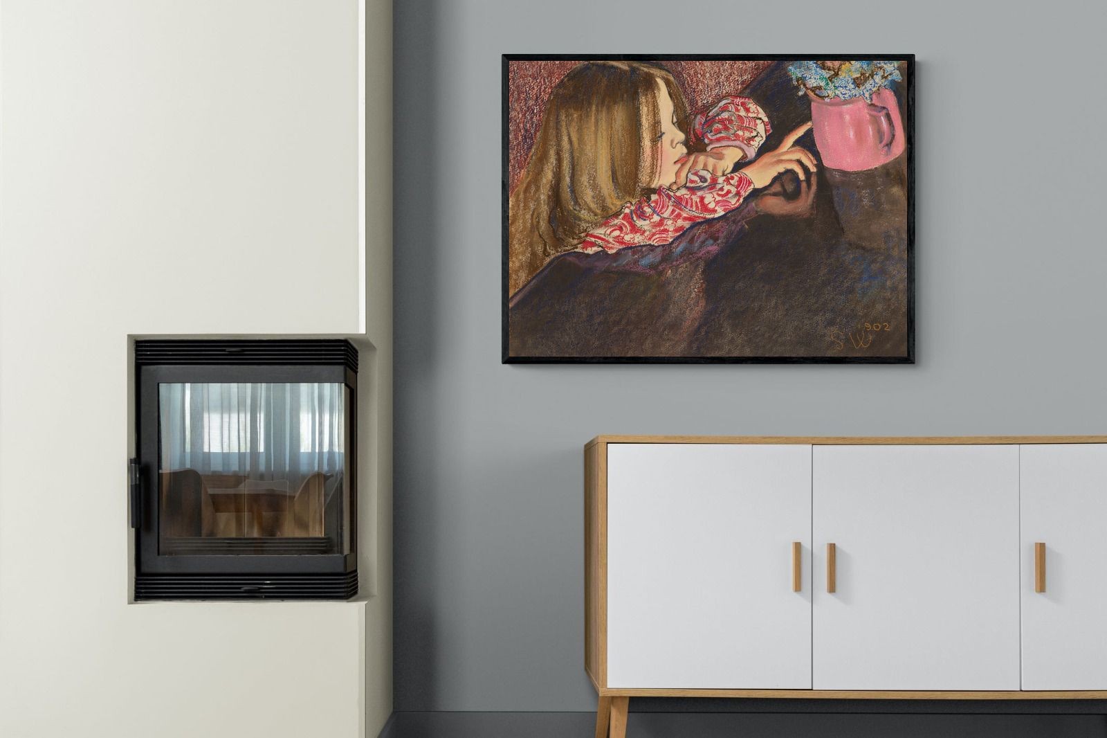 Pixalot Girl with a Vase of Flowers