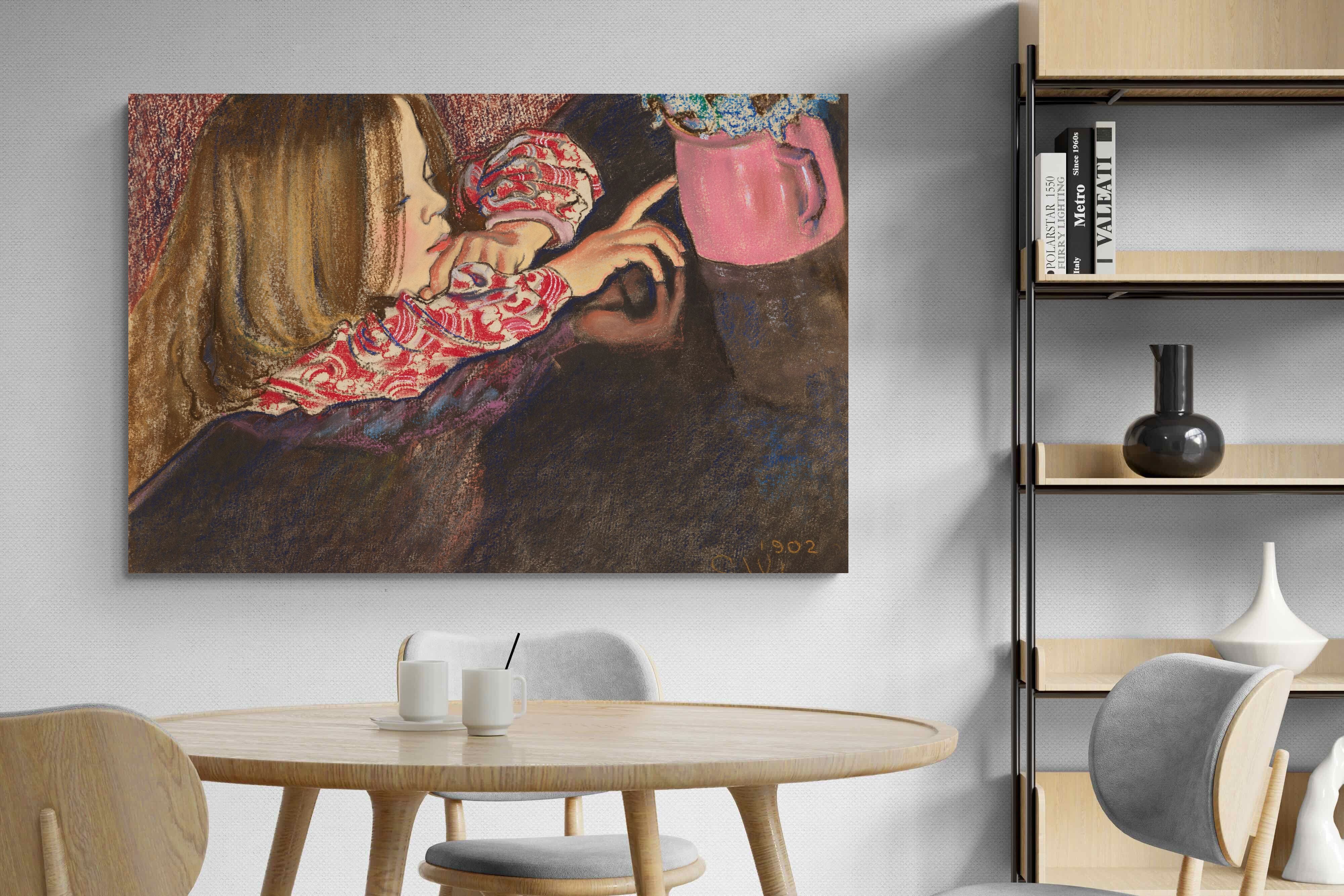 Pixalot Girl with a Vase of Flowers