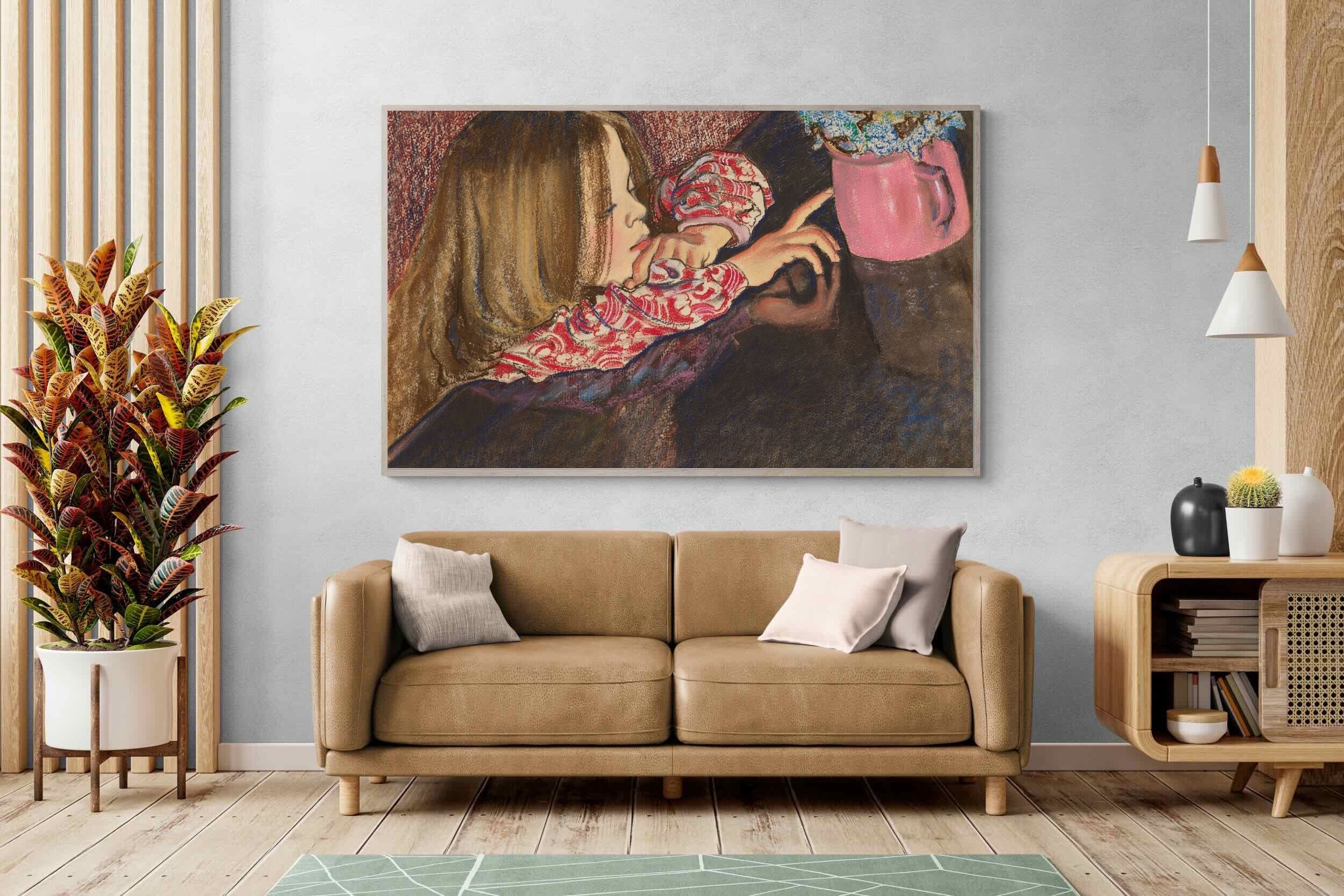 Pixalot Girl with a Vase of Flowers