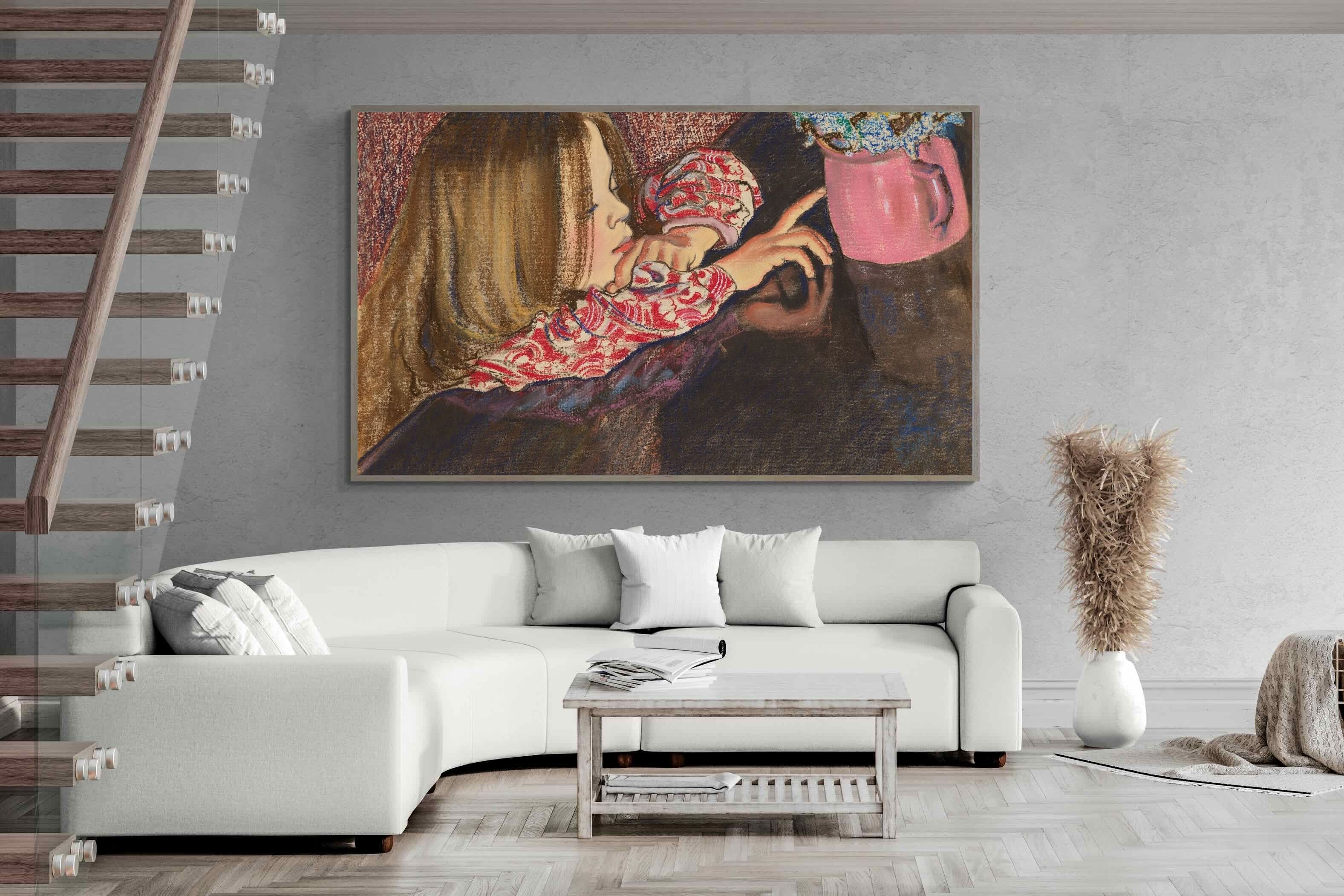 Pixalot Girl with a Vase of Flowers