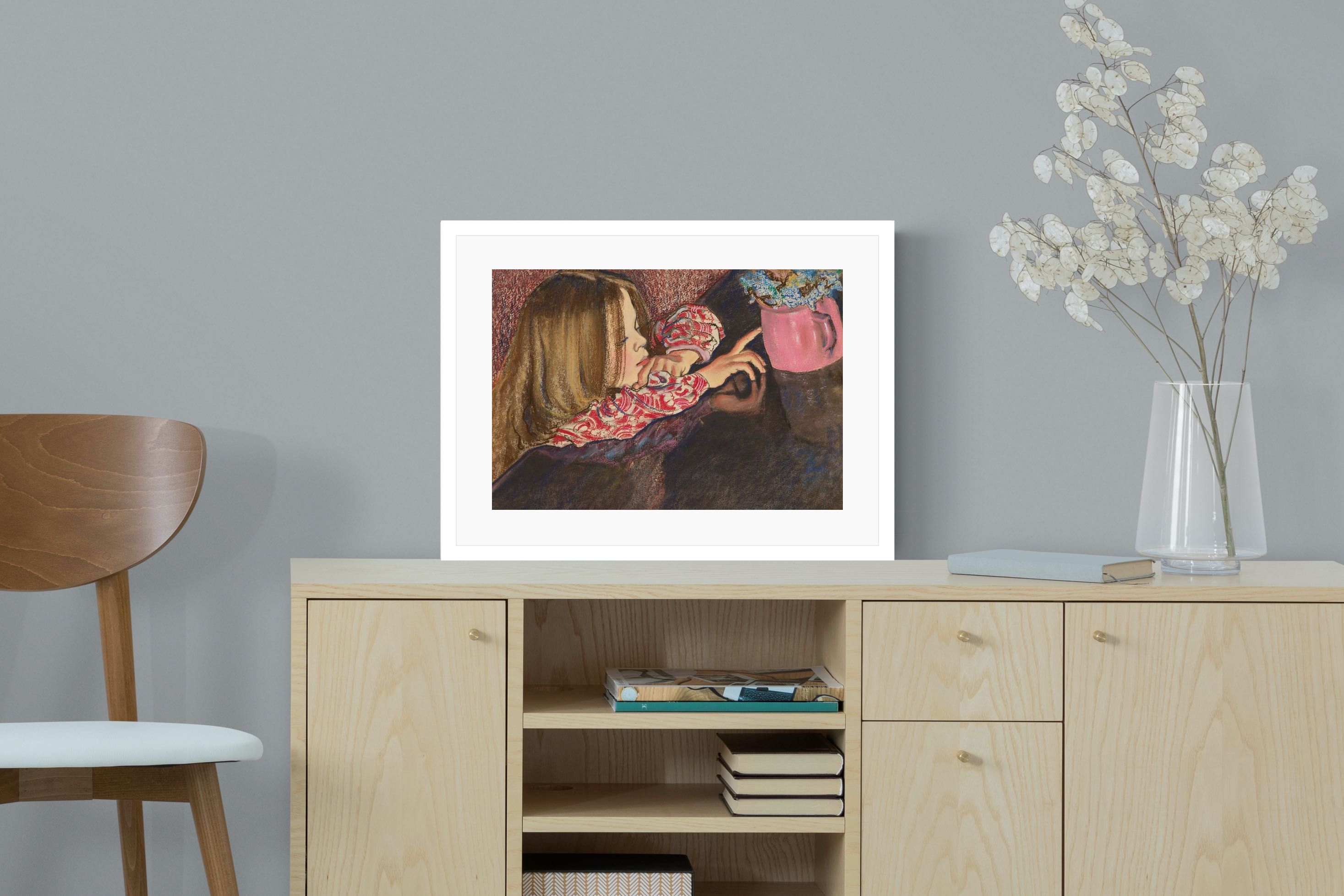 Pixalot Girl with a Vase of Flowers