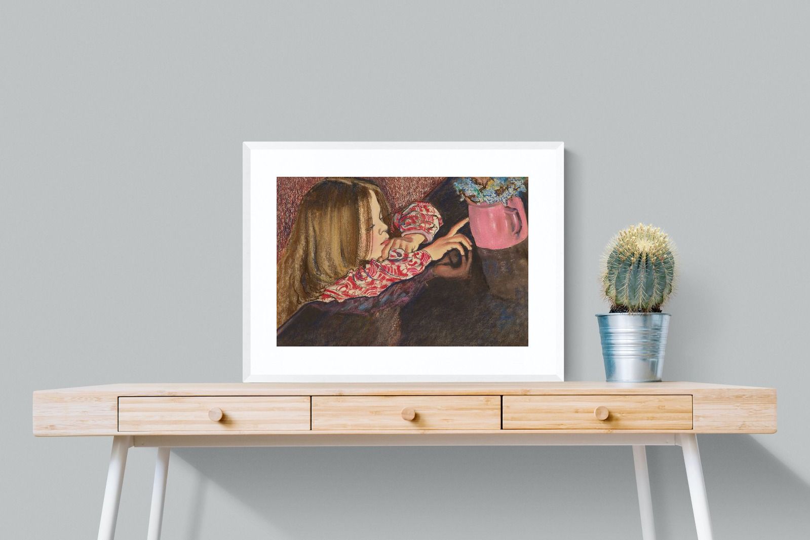 Pixalot Girl with a Vase of Flowers