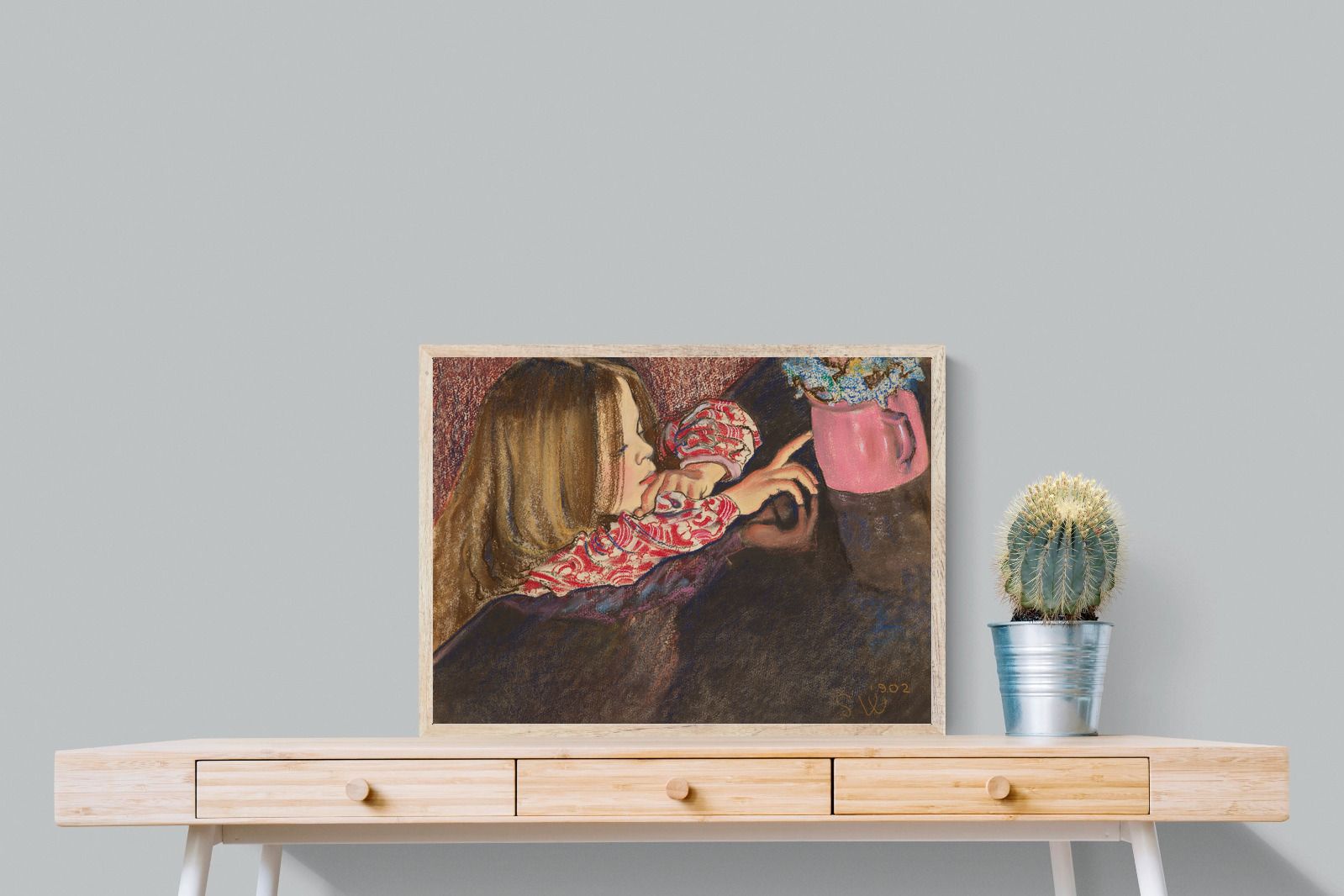 Pixalot Girl with a Vase of Flowers