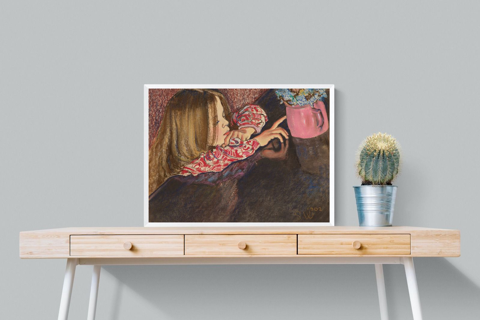 Pixalot Girl with a Vase of Flowers