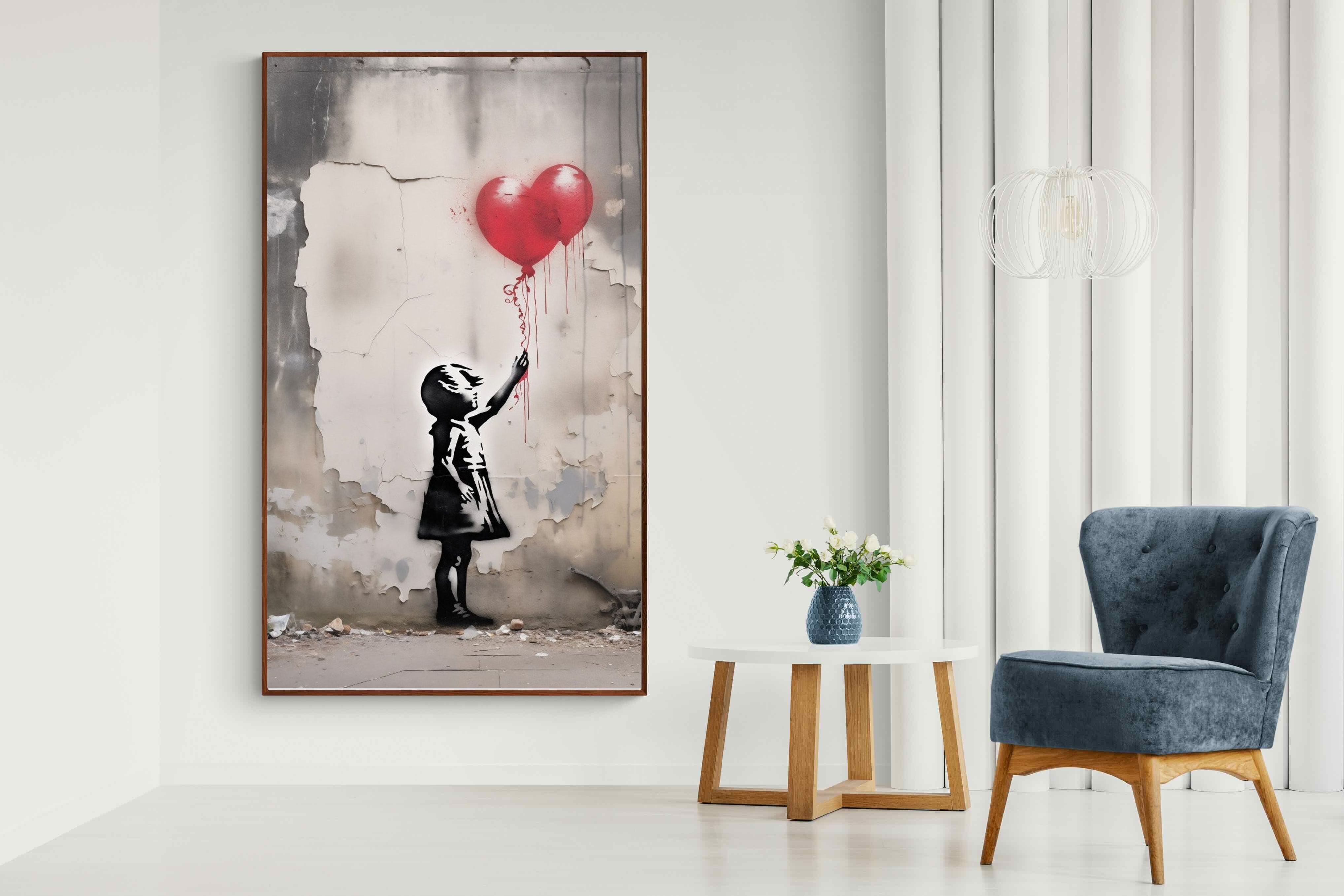 Pixalot Girl with Red Balloons